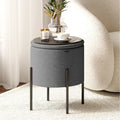 Runder Hocker mit Stauraum
