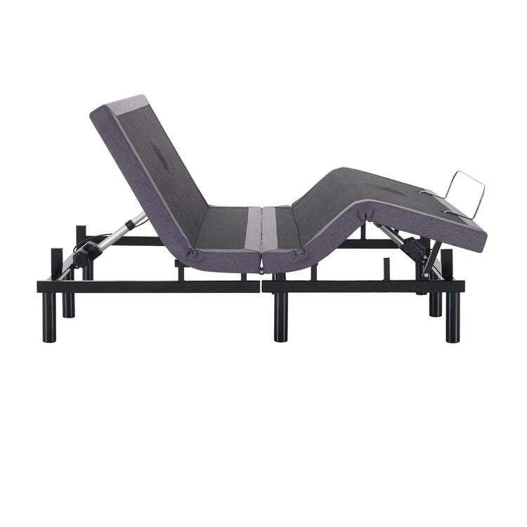 Verstellbares, schmerzlinderndes Bettgestell mit elektrischem Unterbau, 3-stufiger Neigung von Kopf- und Fußbereich, Massage, kabelloser Fernbedienung und USB-Ladeanschlüssen