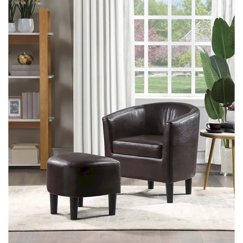 Accent Chair with Ottoman