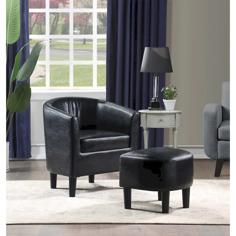 Accent Chair with Ottoman