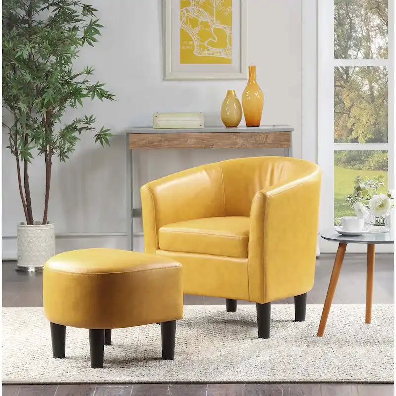 Accent Chair with Ottoman
