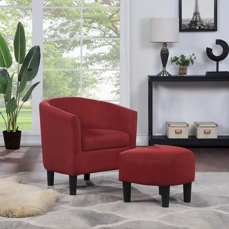 Accent Chair with Ottoman
