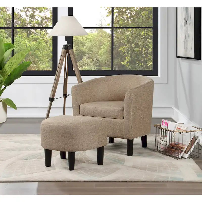 Accent Chair with Ottoman