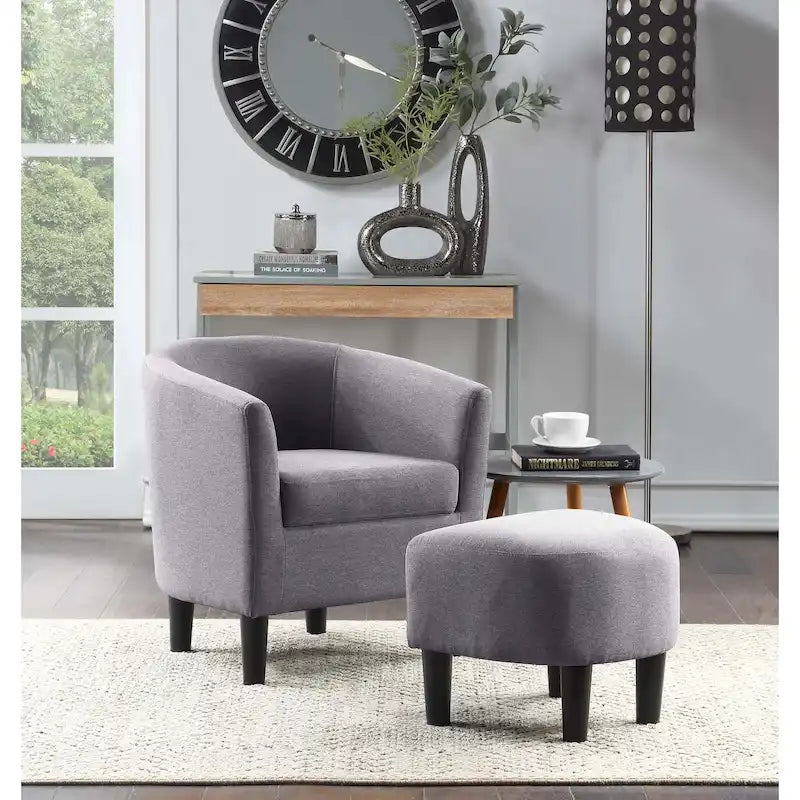 Accent Chair with Ottoman