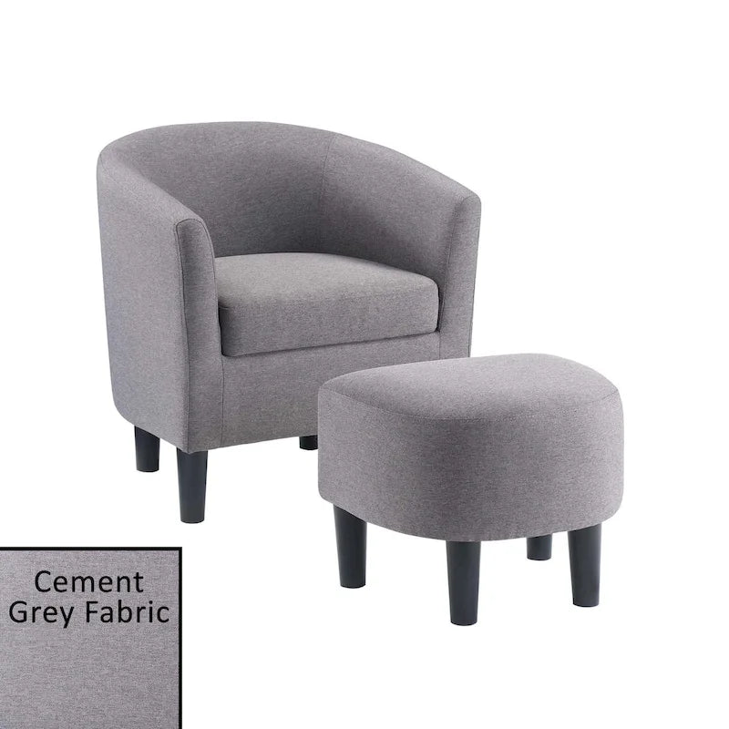 Sillón decorativo con otomana