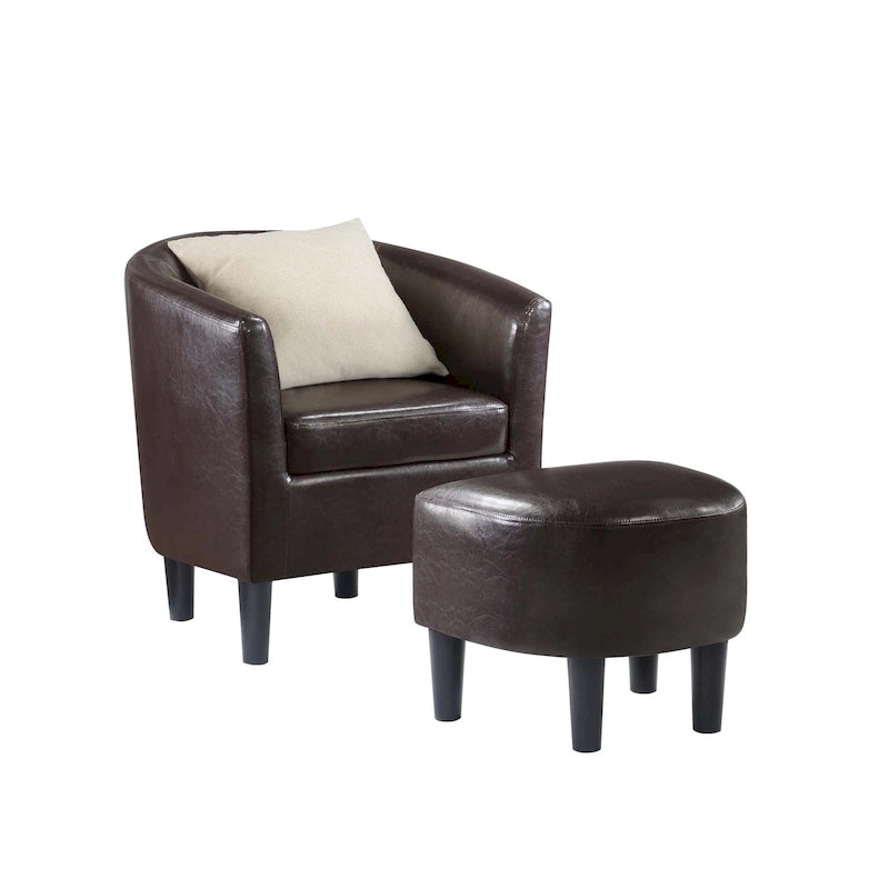 Sillón decorativo con otomana