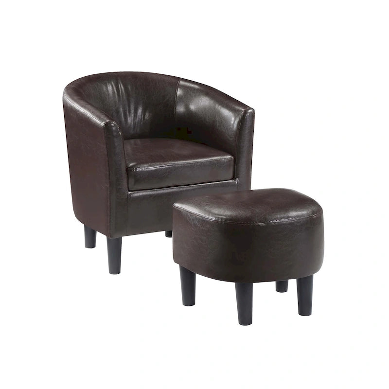 Sillón decorativo con otomana