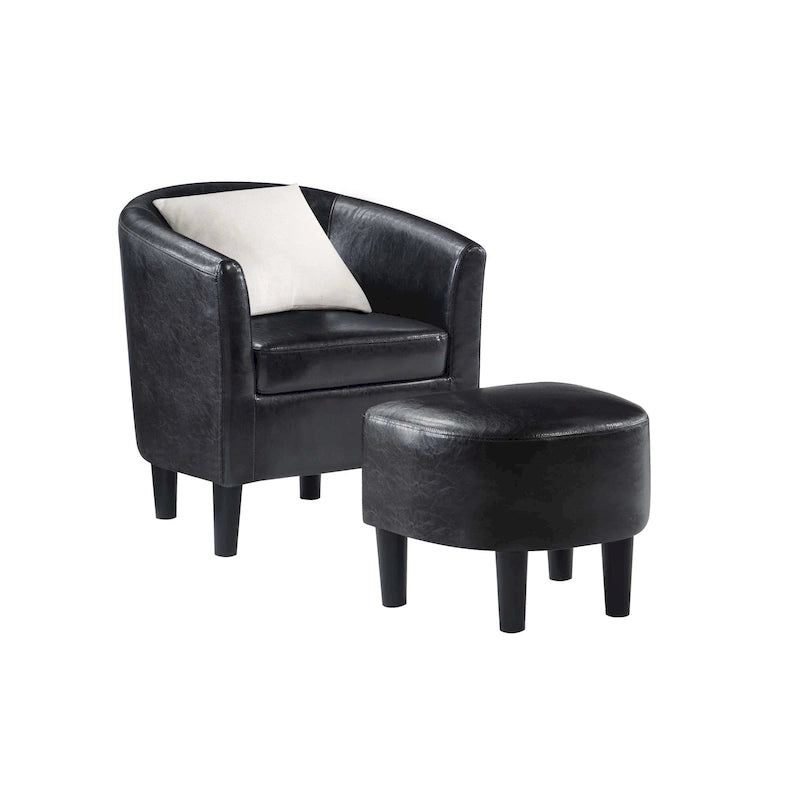 Sillón decorativo con otomana