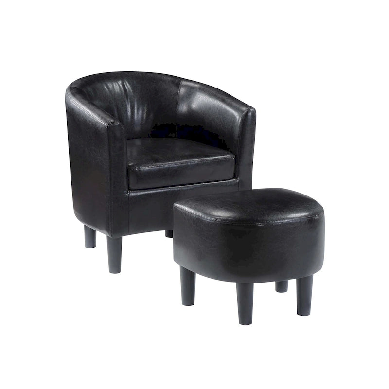Sillón decorativo con otomana