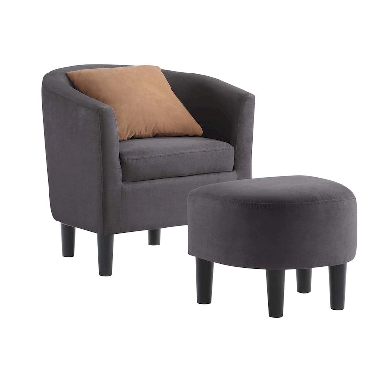 Sillón decorativo con otomana
