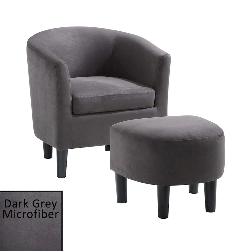 Sillón decorativo con otomana