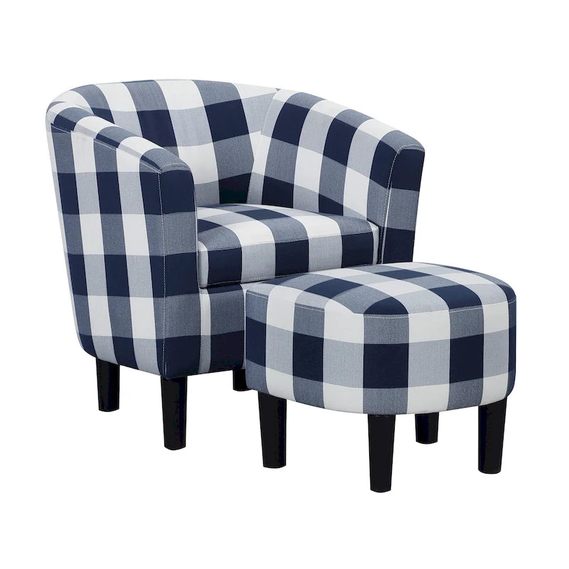 Sillón decorativo con otomana