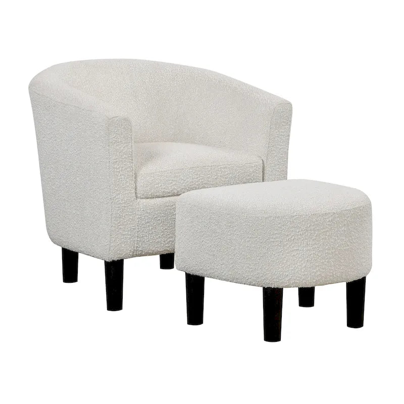Sillón decorativo con otomana