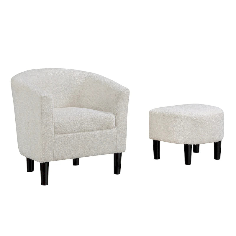 Sillón decorativo con otomana