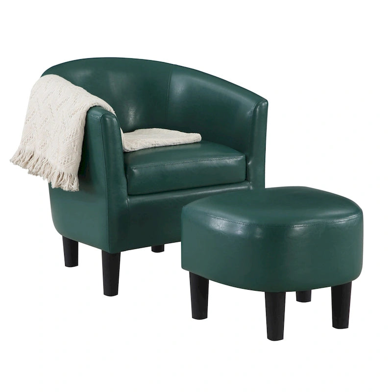 Sillón decorativo con otomana