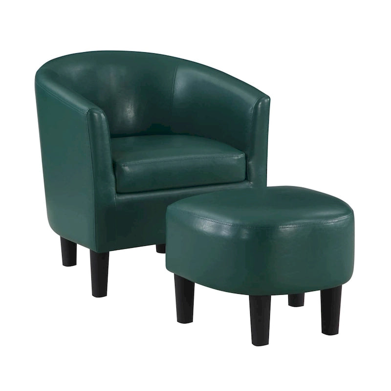 Sillón decorativo con otomana