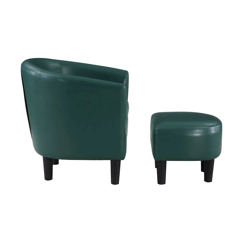 Sillón decorativo con otomana