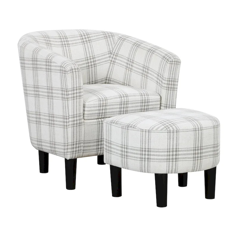 Sillón decorativo con otomana