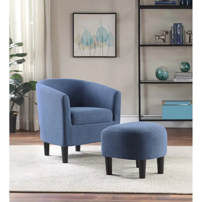 Sillón decorativo con otomana