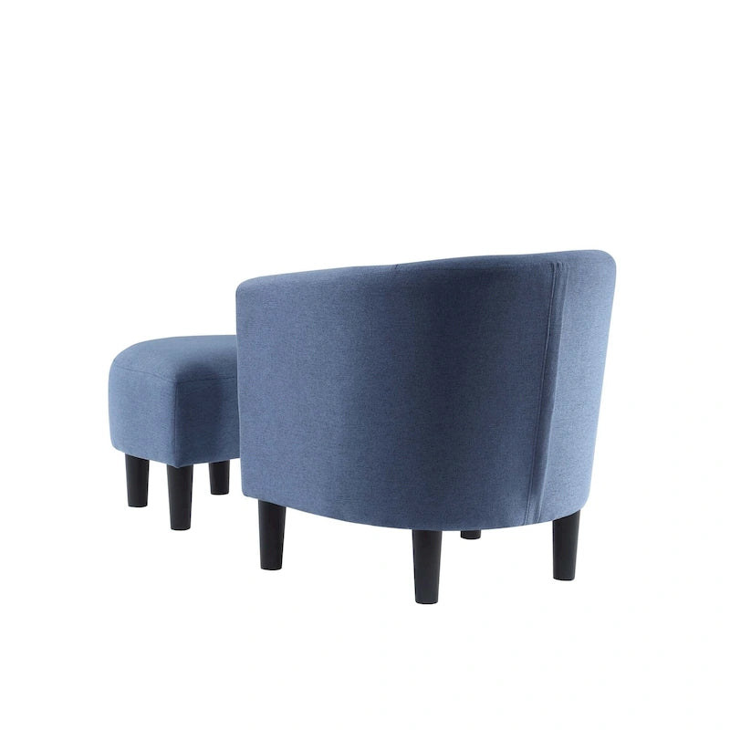 Sillón decorativo con otomana