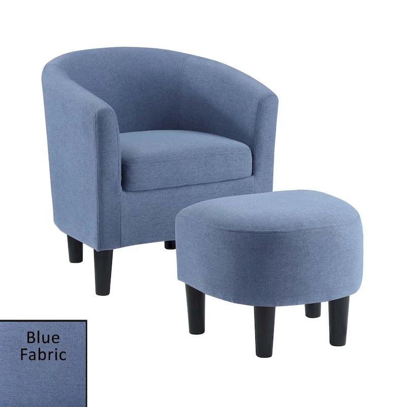 Sillón decorativo con otomana