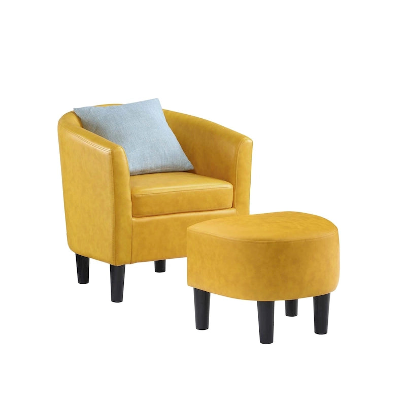 Sillón decorativo con otomana