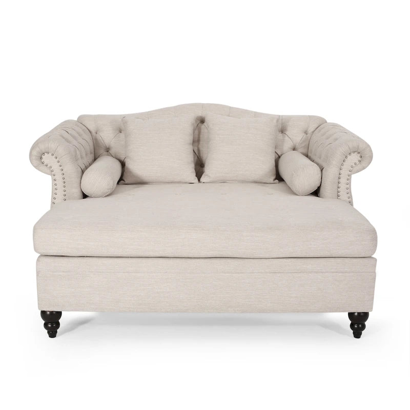 Tufted Double Chaise Lounge by - 62.50 L x 58.50 W x 34.00 H