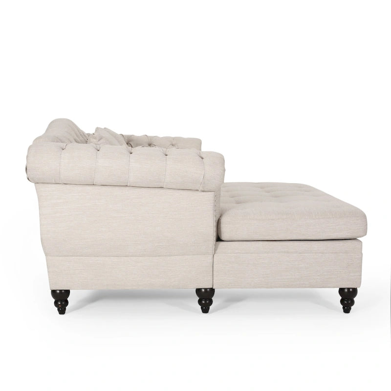 Tufted Double Chaise Lounge by - 62.50 L x 58.50 W x 34.00 H