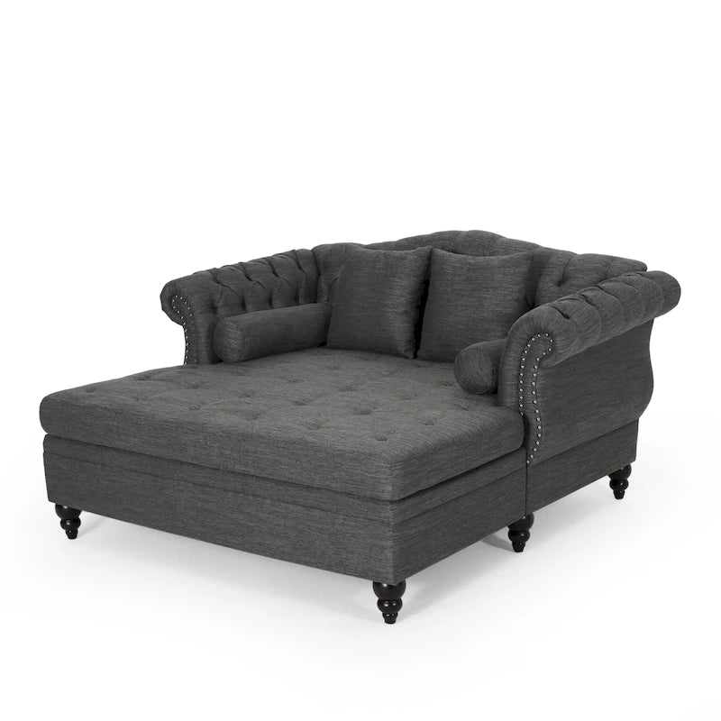 Tufted Double Chaise Lounge by - 62.50 L x 58.50 W x 34.00 H