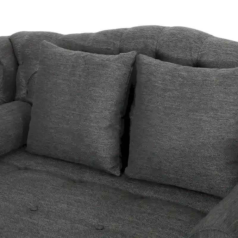 Tufted Double Chaise Lounge by - 62.50 L x 58.50 W x 34.00 H