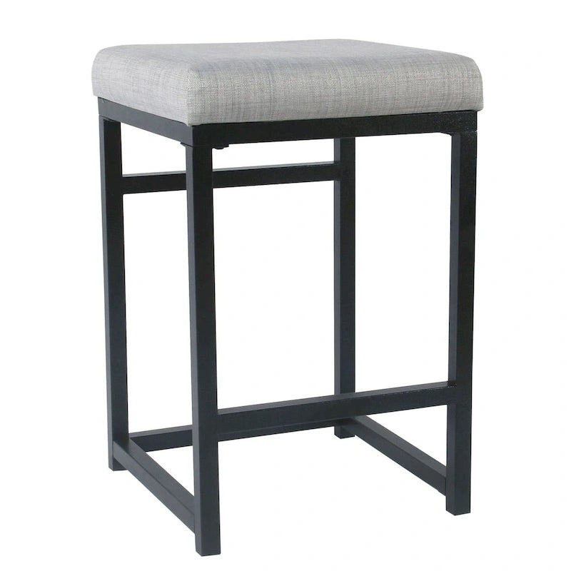 Rückenloser Metall-Barhocker, 24 Zoll – 24 Zoll