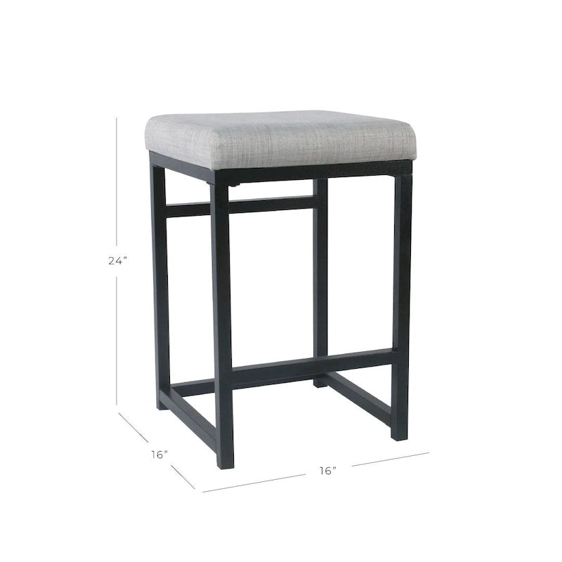 Rückenloser Metall-Barhocker, 24 Zoll – 24 Zoll