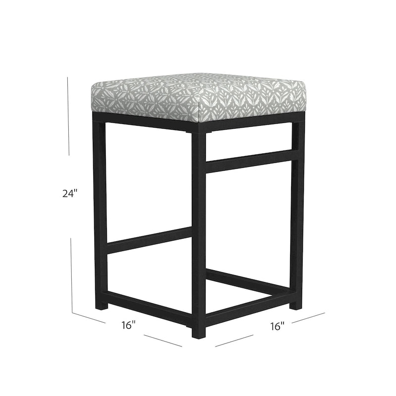 Rückenloser Metall-Barhocker, 24 Zoll – 24 Zoll