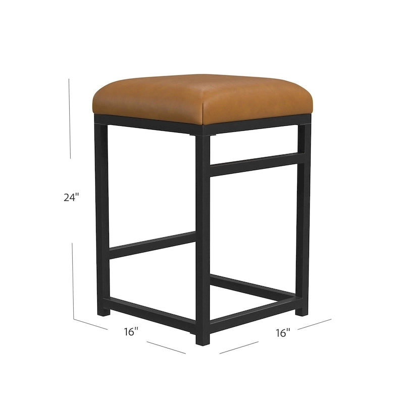 Rückenloser Metall-Barhocker, 24 Zoll – 24 Zoll
