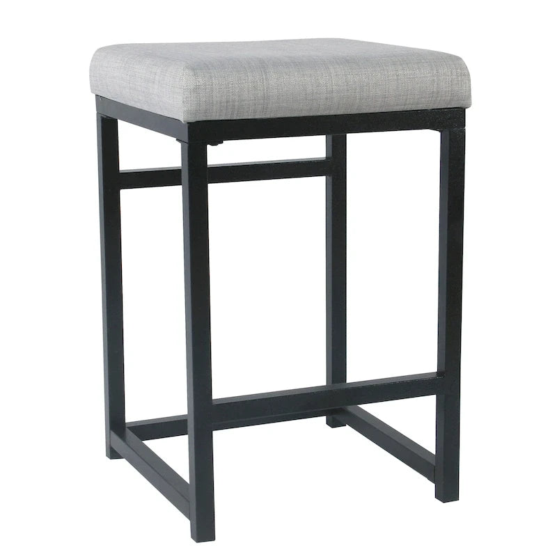 Rückenloser Metall-Barhocker, 24 Zoll – 24 Zoll
