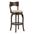 Swivel 29-inch Brown High Back Bar Height Barstool by