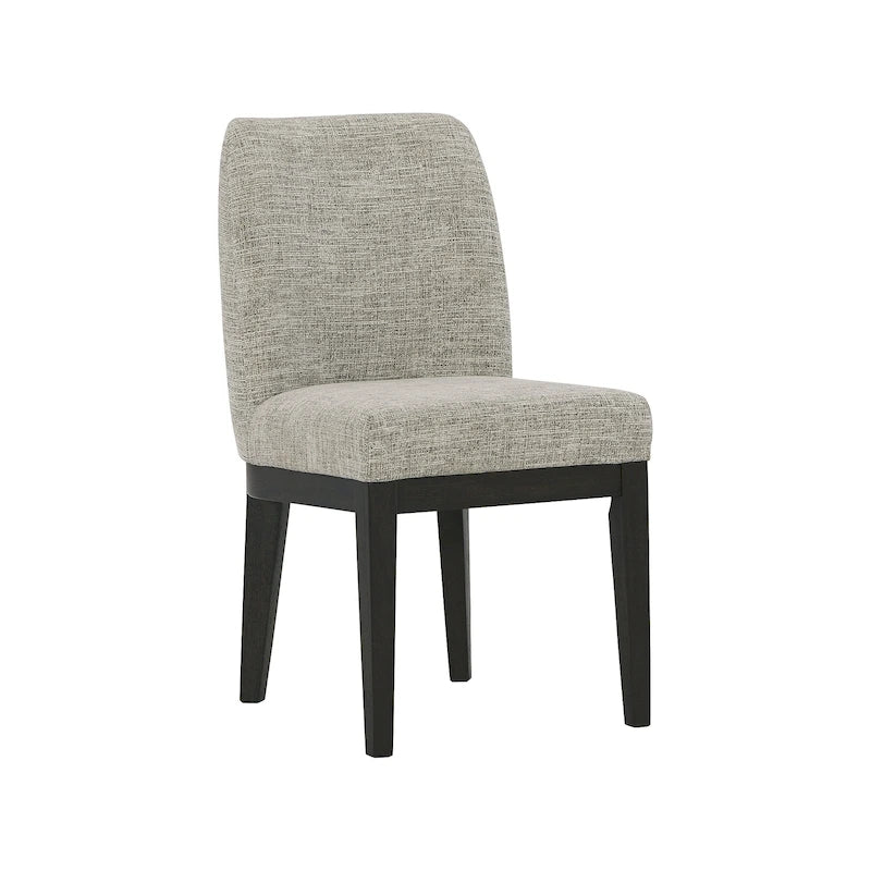 Dark Brown Dining Upholstered Side Chair, Set of 2 - 20.5 W x 24 D x 35.5 H