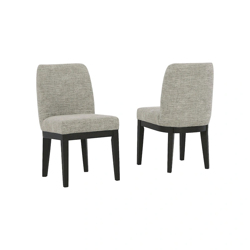 Dark Brown Dining Upholstered Side Chair, Set of 2 - 20.5 W x 24 D x 35.5 H