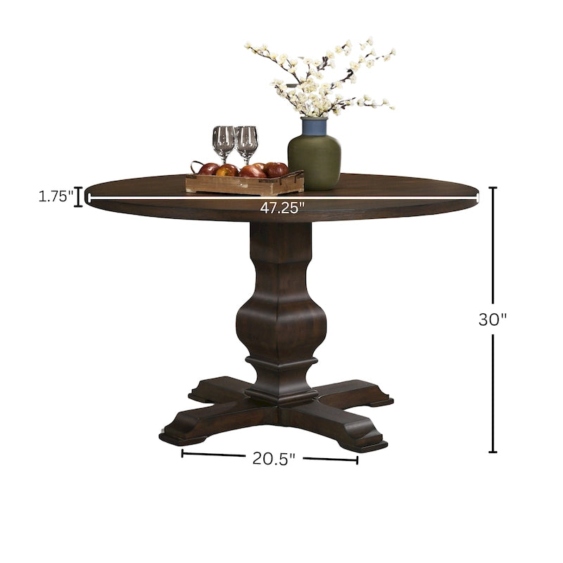 Mesa redonda de comedor con base de pedestal - N/A