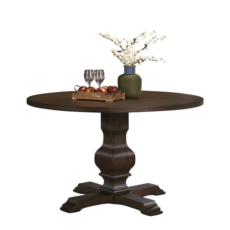 Mesa redonda de comedor con base de pedestal - N/A