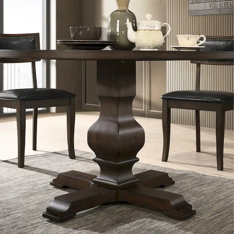 Mesa redonda de comedor con base de pedestal - N/A