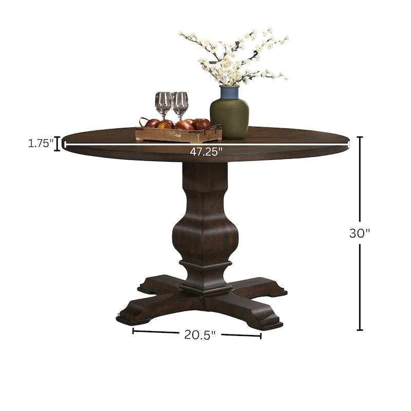 Mesa redonda de comedor con base de pedestal - N/A