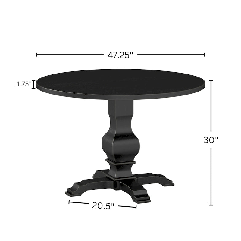 Mesa redonda de comedor con base de pedestal - N/A