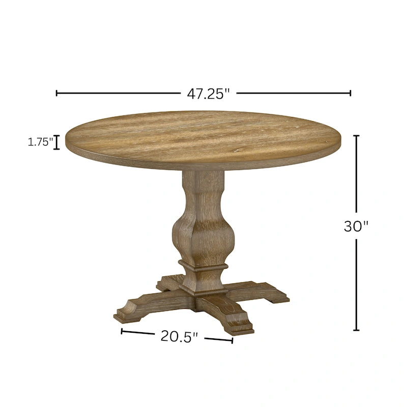 Mesa redonda de comedor con base de pedestal - N/A
