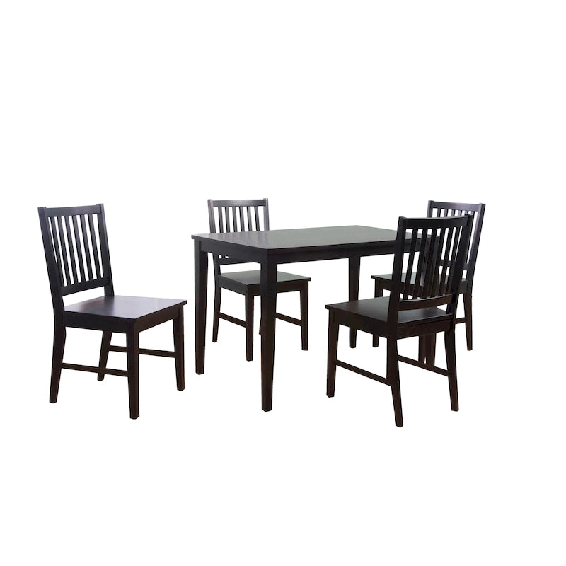 Solid Wood Slat Back Dining Chairs (Set of 4)