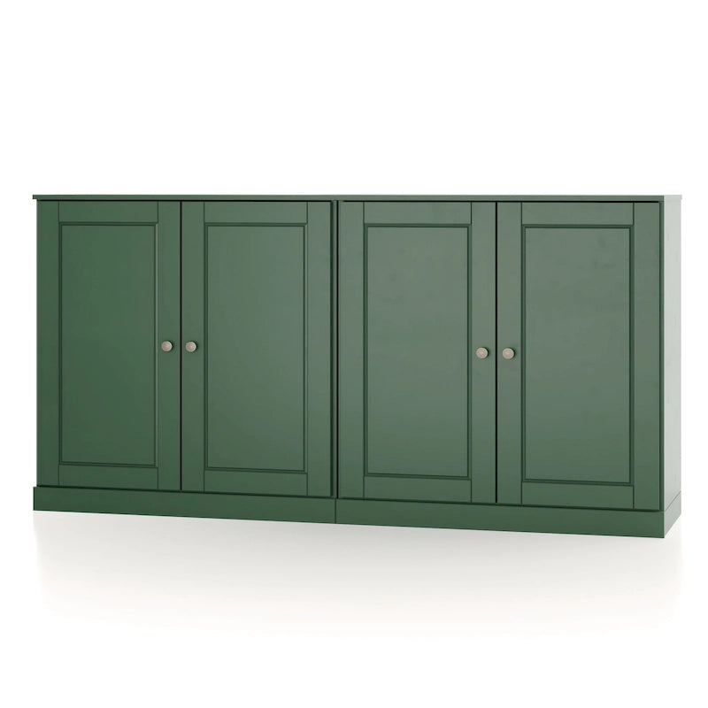 100% Solid Wood Sideboard with Glass or Solid Wood Doors by - 64 x 35.75
