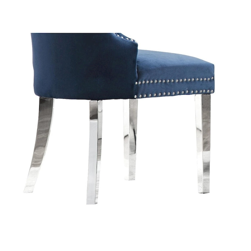 Juego de 2 sillas de comedor con capitoné de botones