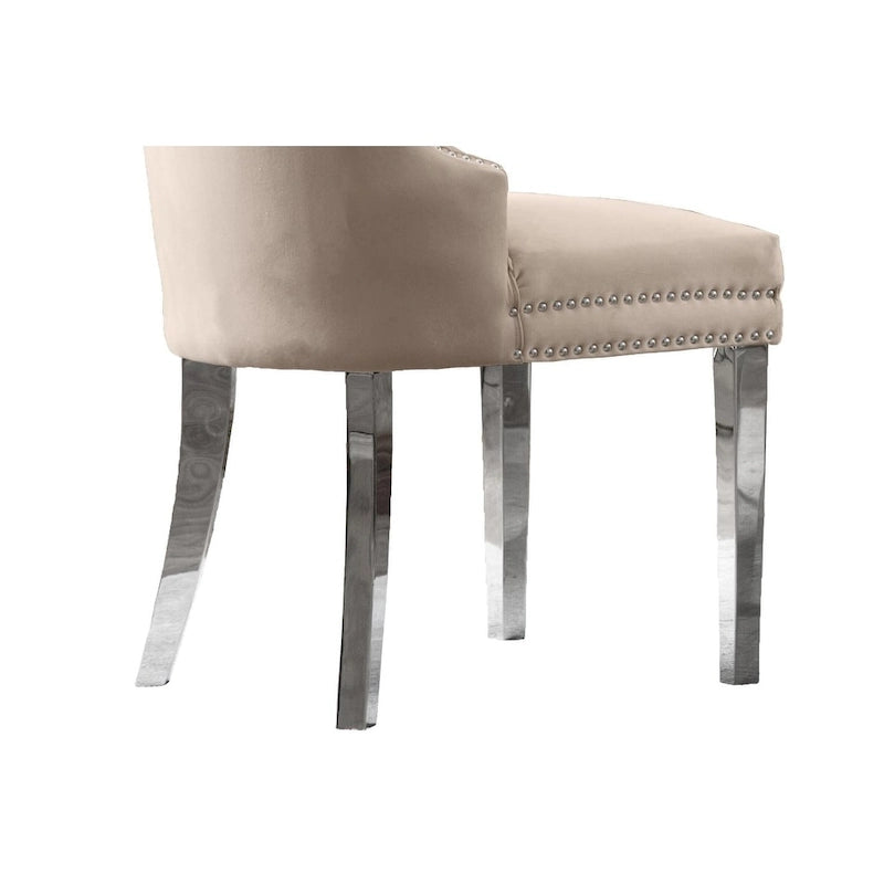 Juego de 2 sillas de comedor con capitoné de botones
