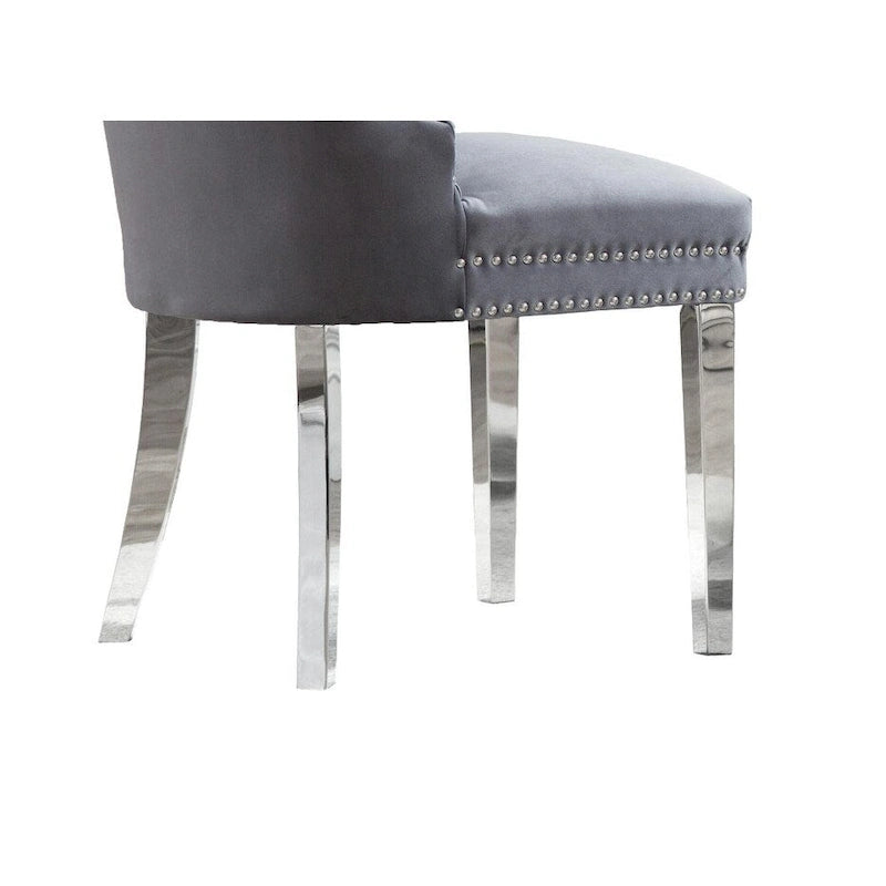 Juego de 2 sillas de comedor con capitoné de botones