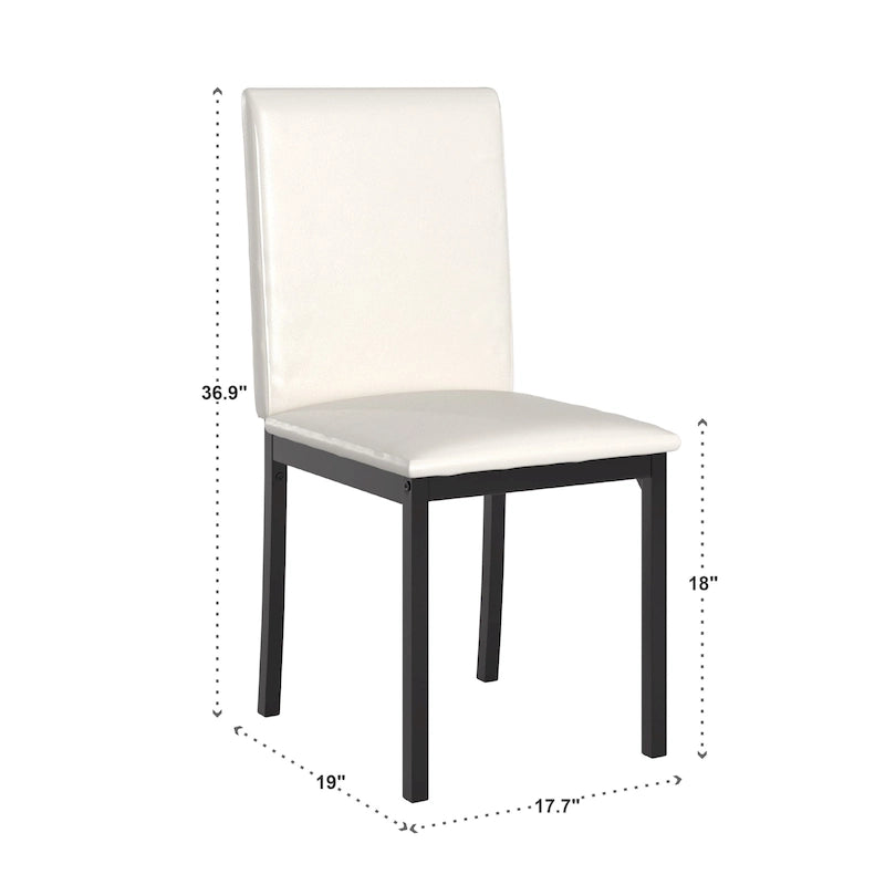 Gepolsterter Esszimmerstuhl aus Metall (2er-Set) von